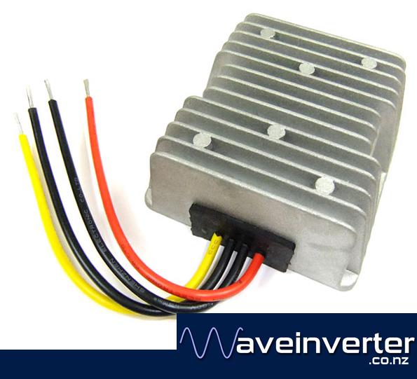 Waveinverter 12V to 24V DC 3A step-up converter, IP68 sealed aluminium case with mounting holes